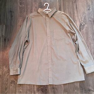 Rowm shirt long sleeve button up corduroy 100% Cotton 2XL